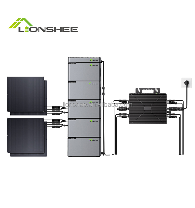 Photovoltaic Solar Balcony Power Plant 800W 1600W 2000W Plug And Play Backup Solar System 1kwh 2kwh 3kwh 4kwh