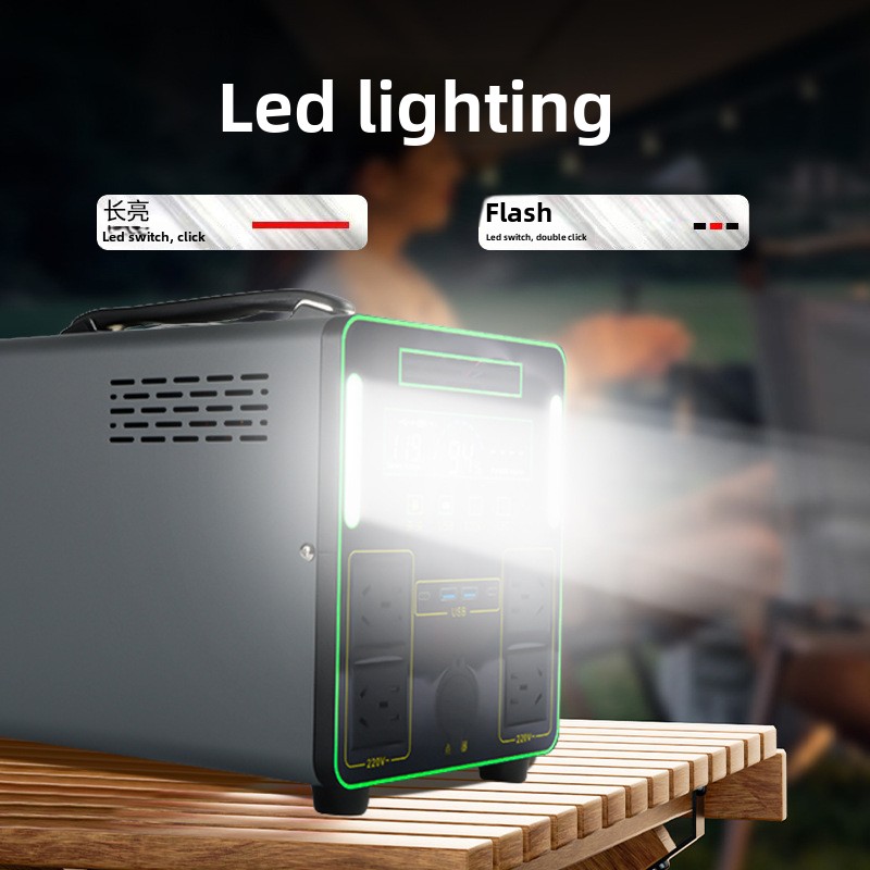 220V Outdoor Portable Power Station 10kWh Lithium-Ion Battery Overcharge/Overdischarge Protection Household Emergency Use Energy
