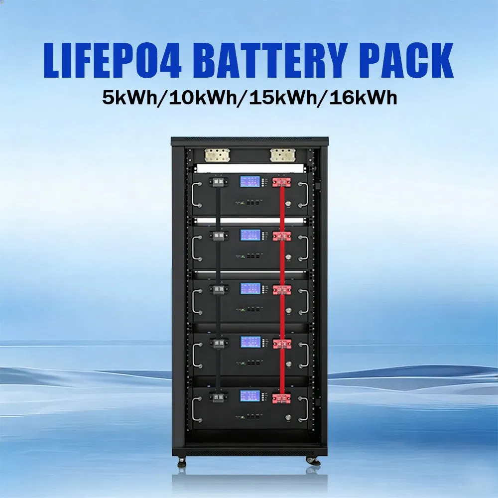 Telecom Rack Mount LiFePO4 Solar Battery 51.2V 200ah 10kwh Energy Storage System with BMS for Home Data Center Backup