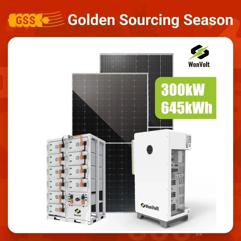 Wonvolt 300kw Home-Energy-Storage-System 50kw 100kw 150kw 200kw 250kw Hybrid Solar Power System for Commercial with Bess 300kwh 500kwh 1mwh