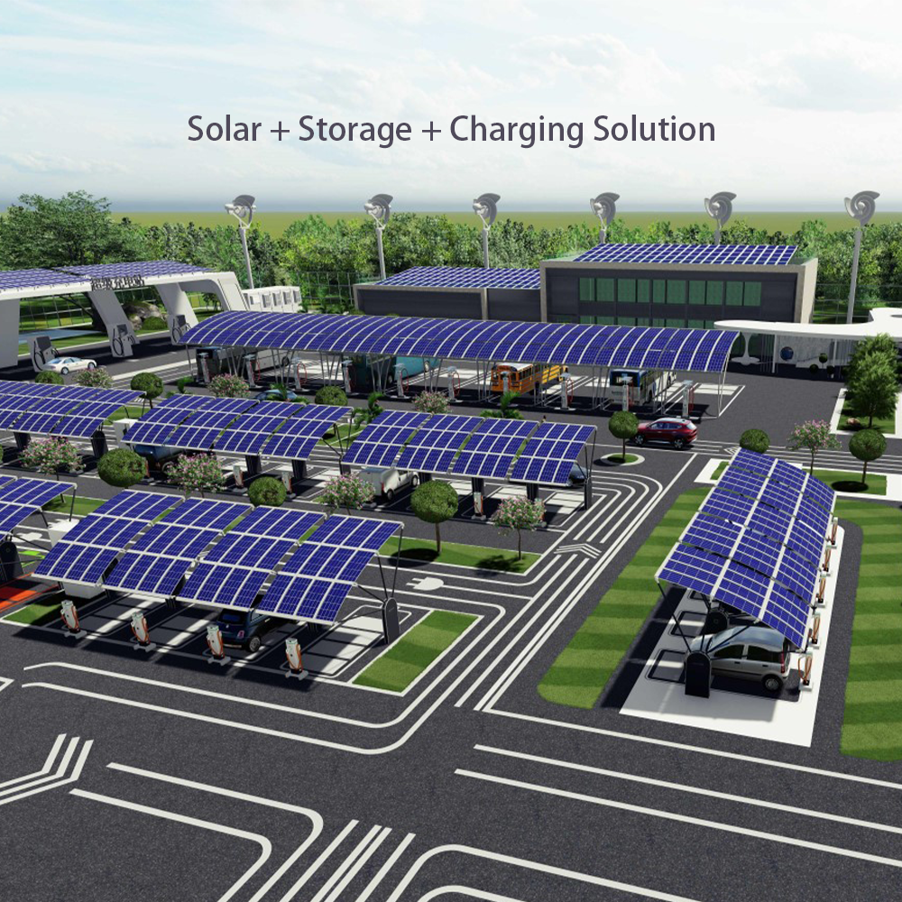 SCU One-Fits-All Solution Solar PV Battery Energy Storage EV Dc Charger Electric Car Charging Station