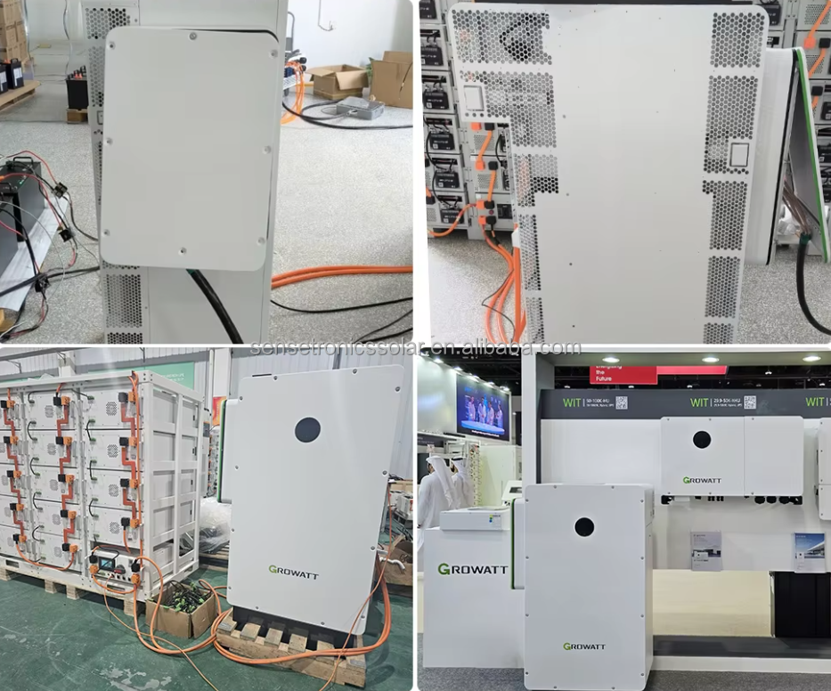 Growatt 50kWh All in One BESS WIT Series 50KW Hybrid Solar Inverter and APX Energy Storage Battery System Set