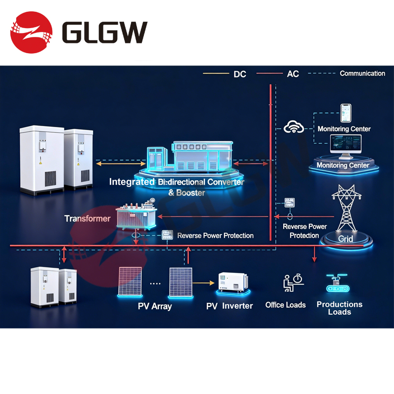 Solar Power and Energy Battery Storage for Commercial and Industrial System