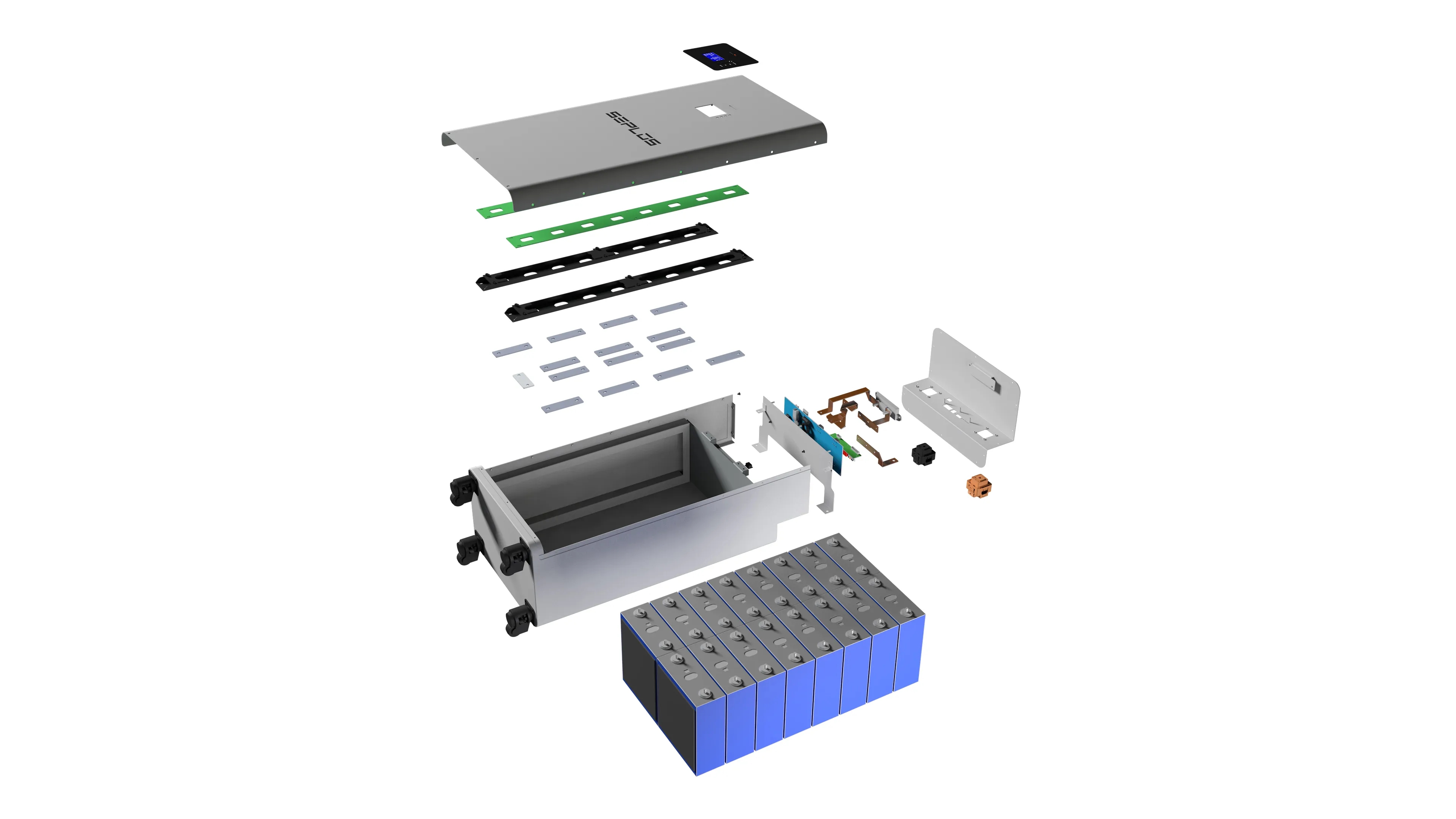 Seplos Diy Kit 51.2V 280ah Solar Energy Storage Battery System With Lifepo4 Lithium Ion Batteries