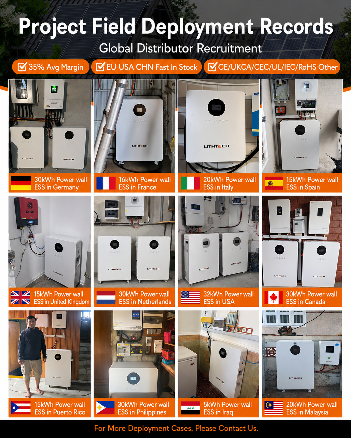 OEM 48V 51.2V 100Ah 200Ah 300Ah Solar Battery 15kWh 16kWh LiFePO4 Household Resident Home Energy Storage Lithium Battery
