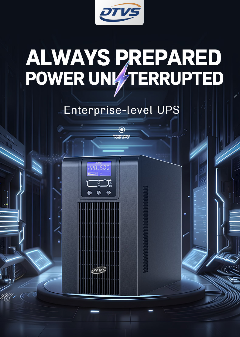 Single Phase 800W/1KVA 60Hz Online UPS with Battery Backup-Server Rack & Tower Power Supply for Data Center