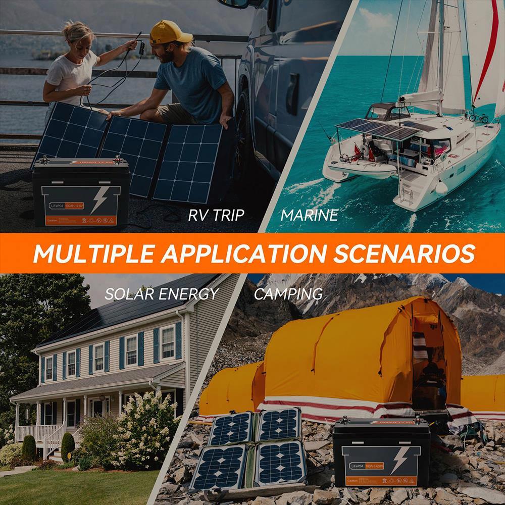 Portable Waterproof Grade a Lifepo4 Solid State Lithium Ion Marine Battery Pack 96V 100Ah 6000 Cycles Solar Energy Storage Boats