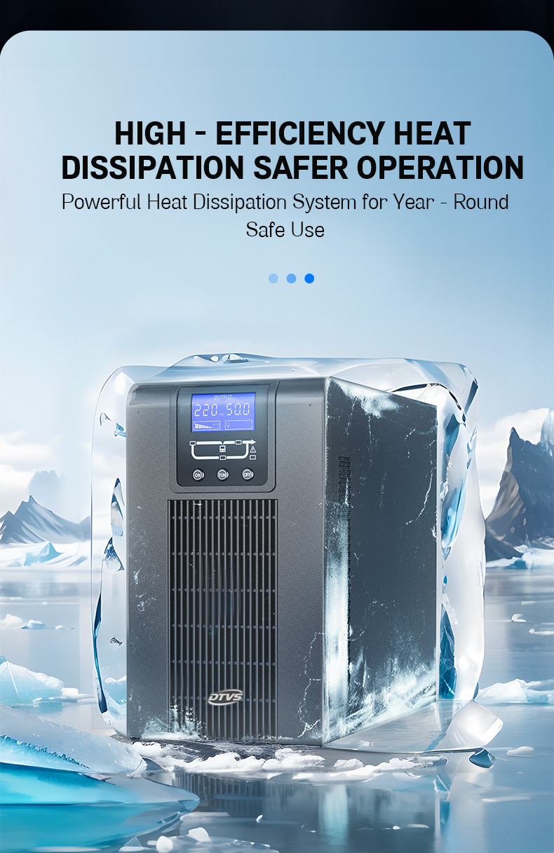 Single Phase 800W/1KVA 60Hz Online UPS with Battery Backup-Server Rack & Tower Power Supply for Data Center