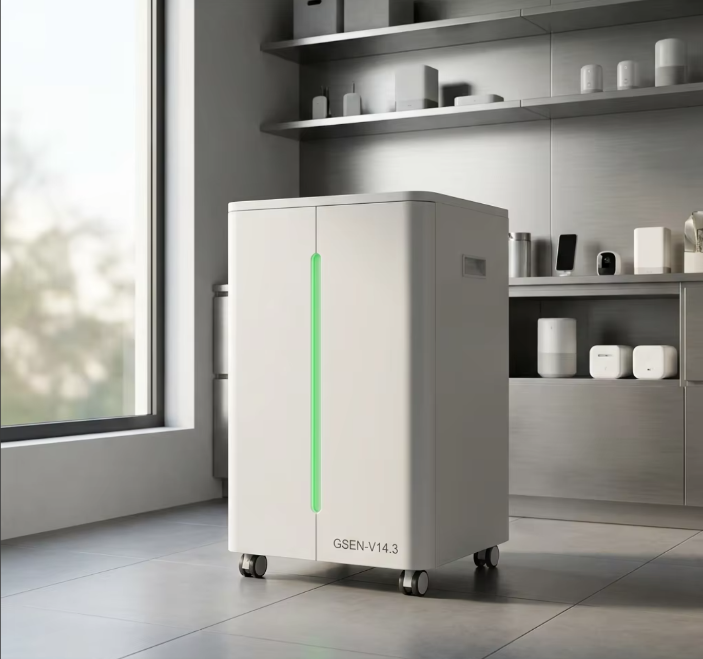 48V 280Ah Stackable Split Home Energy Storage LiFePO4 Battery 15kWh Floor Standing Vertical Compatible with Inverter