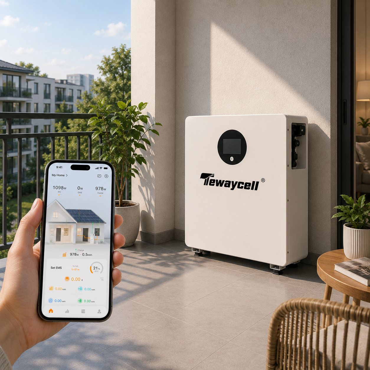 2.56kWh Solar Storage System All-in-One Balcony Power Plant 1.2kW Hybrid Inverter LiFePO4 Battery IP65 Outdoor Home ESS Kit CAN