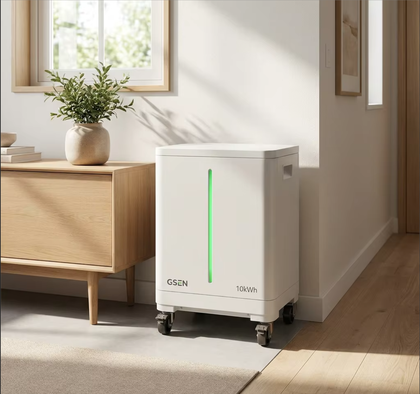 48V 280Ah Stackable Split Home Energy Storage LiFePO4 Battery 15kWh Floor Standing Vertical Compatible with Inverter
