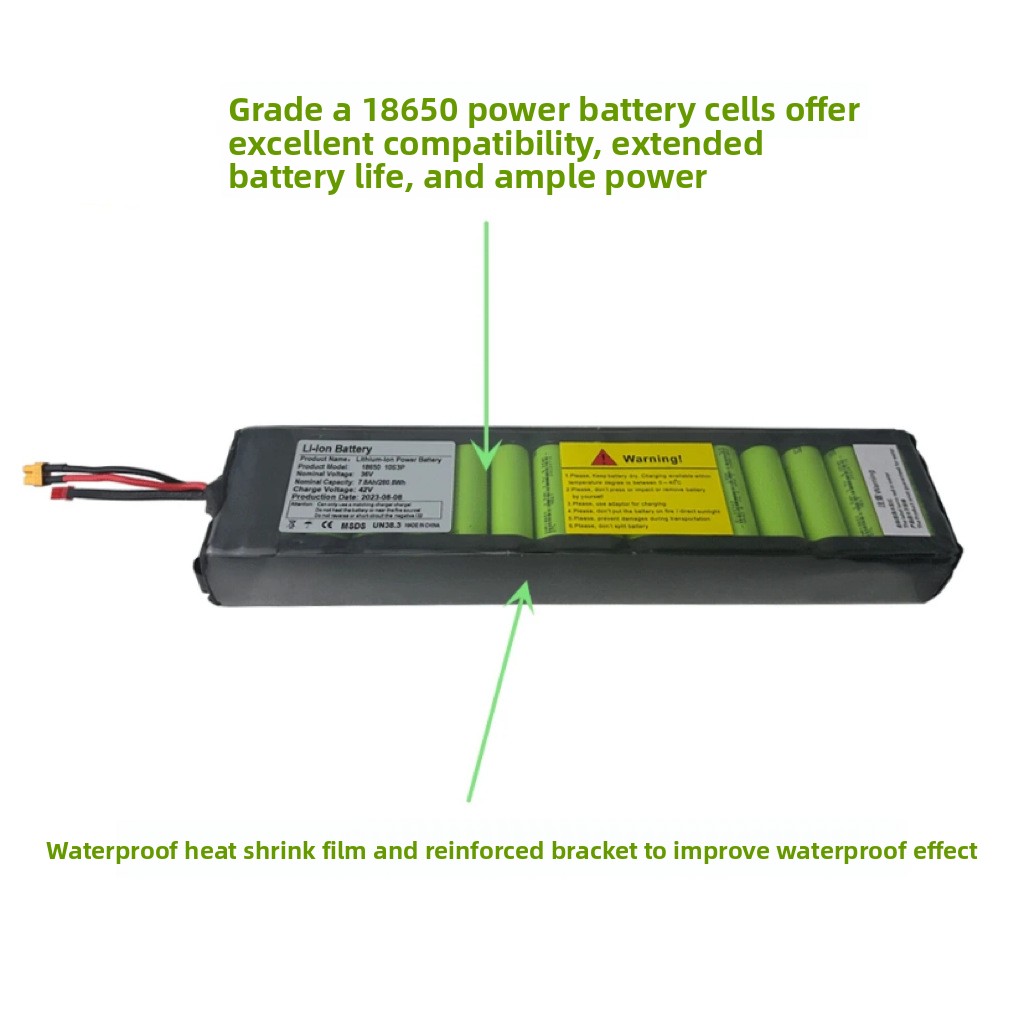 Electric Scooter Lithium Battery 36V7.8A 10S3P Model For Folding Scooter