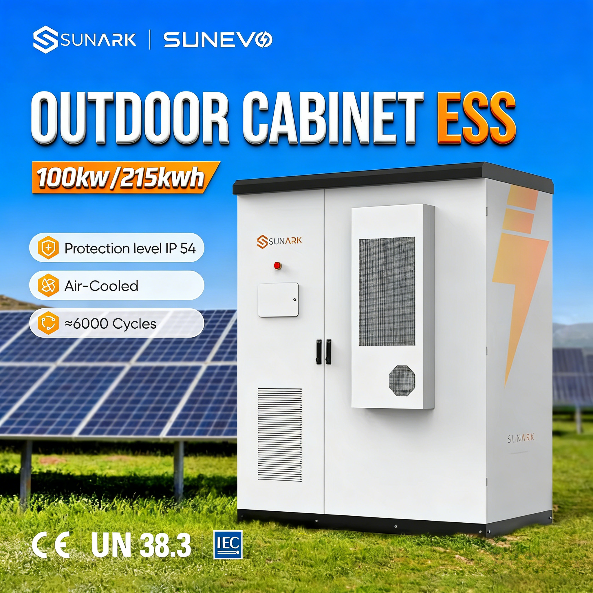 Customizable 100kW 100kWh 215kWh Lithium Battery Energy Storage System BESS Container IEC CE Certified for Industrial Commercial