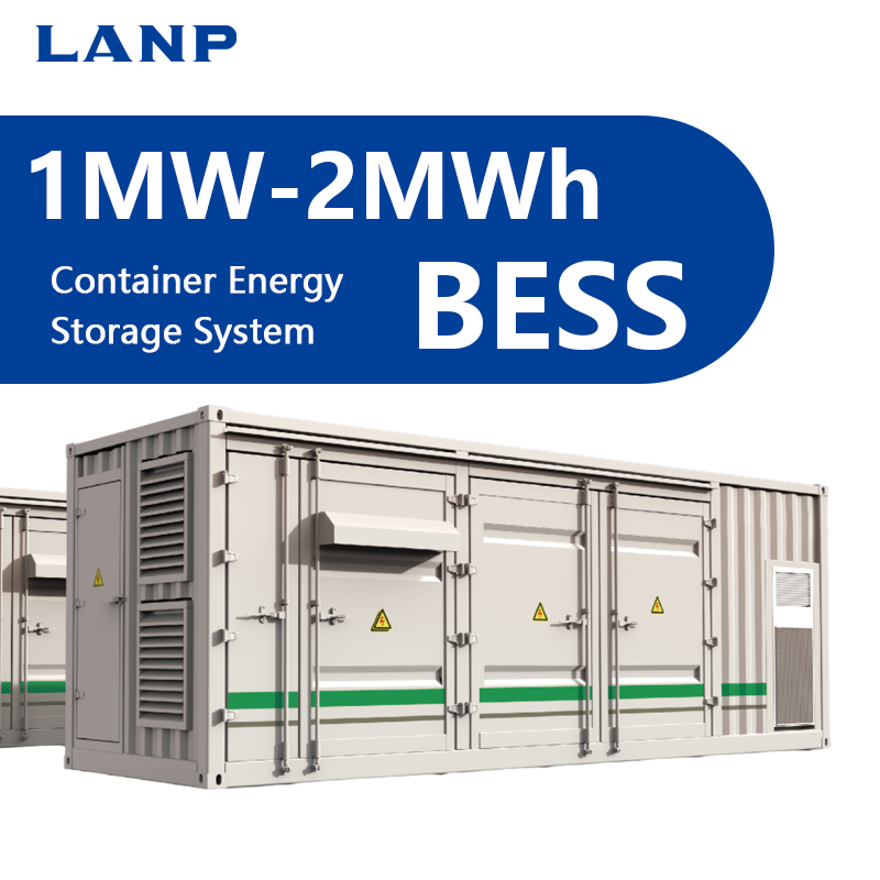 BESS Solar Energy System 1MW 2MWh High Voltage Container ESS High Voltage Outdoor Storage Cabinet Lifepo4 Lithium Battery C&amp;I