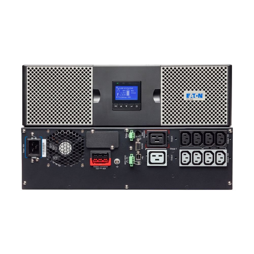 Eaton 9PX UPS 9PX3000iRT3U 3kVA 3000VA 3000W 230Vac Online Rack Tower Convertible 3U 6 Pcs 12V 9Ah Battery Backup UPS