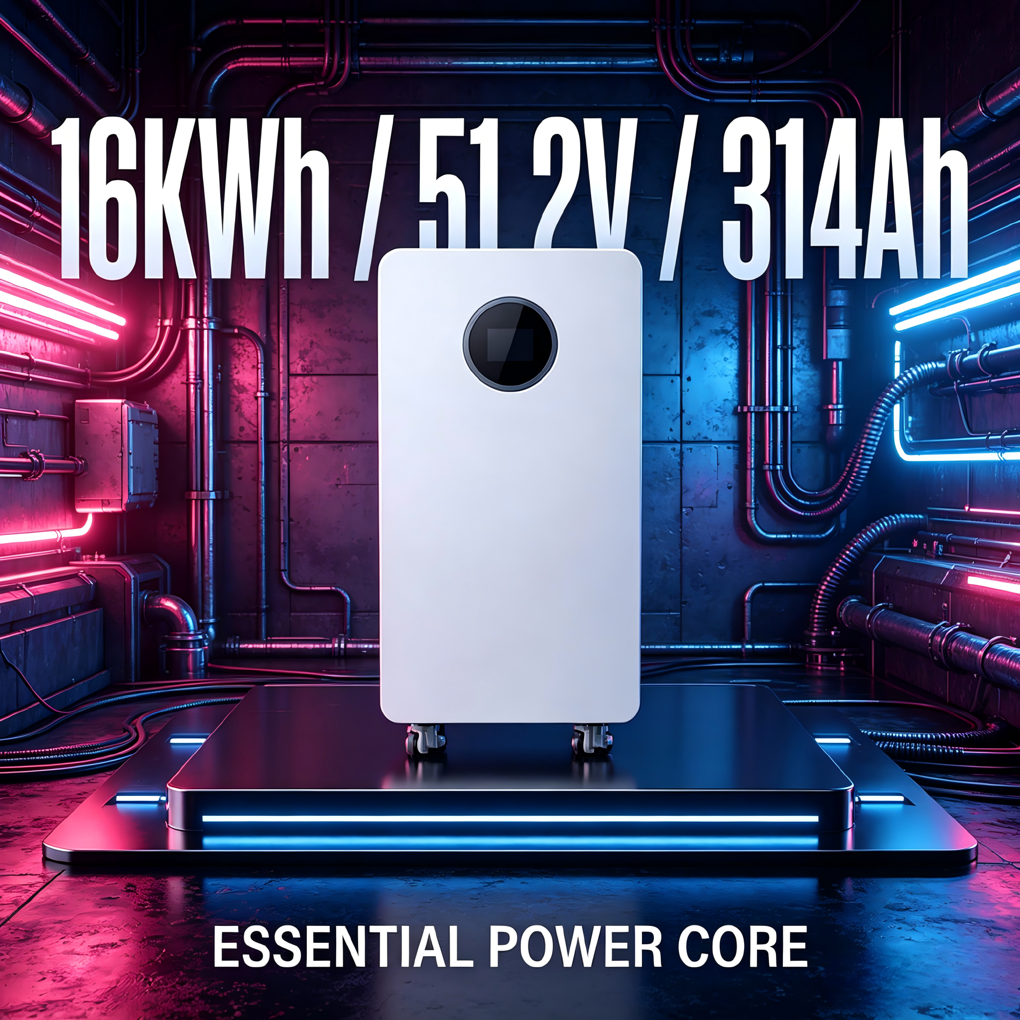 Factory Price Stackable 51.2V 314Ah 16kWh LiFePO4 Battery With Hybrid Grid Support For Residential Solar &amp; Backup Power