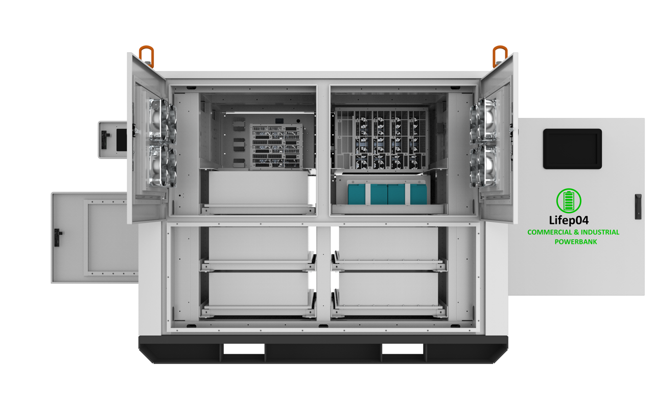 High Density Mobile 120kWh LiFePO4 Battery Storage System for EV Rapid Charging Emergency Backup Off-Grid &amp; Hybrid Operation