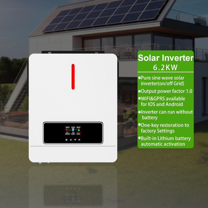 Easy Install DIY Complete Hybrid Solar Power System Kit 4.6kw 6.2kw 24v 48v Lithium Ion Battery Off Grid/Grid Tie for House