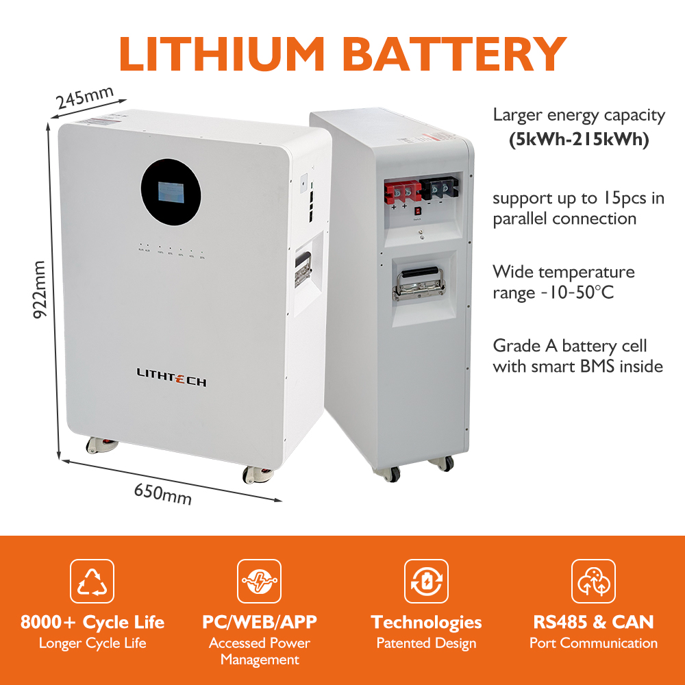 Solar Power 16Kwh 15kwh Lithium Battery 51.2v 314Ah 300Ah Home Solar System Battery Power Storage Supply Station with Wheel