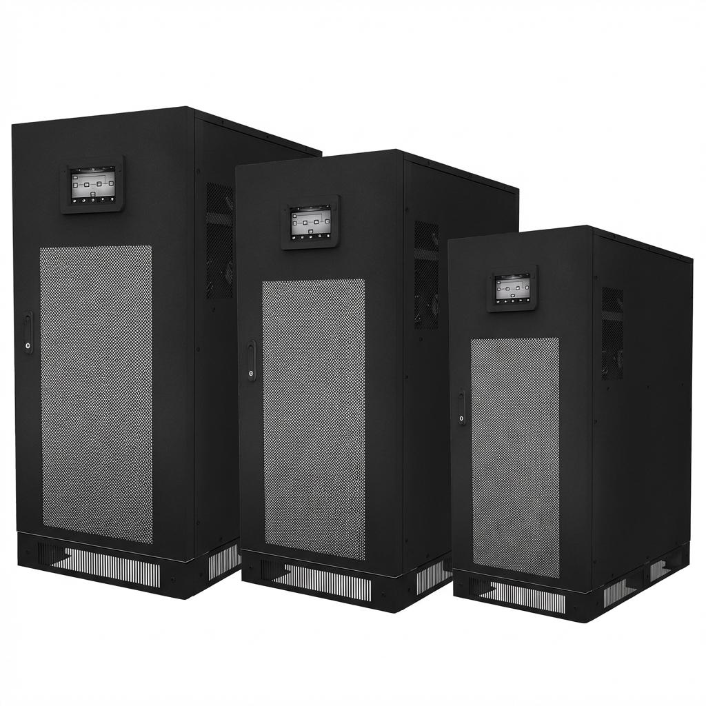 KUNETIC Heavy Duty 100kVA Industrial UPS 380V 3 Phase Lithium Battery Backup Power Unit for Telecommunications Support Motor