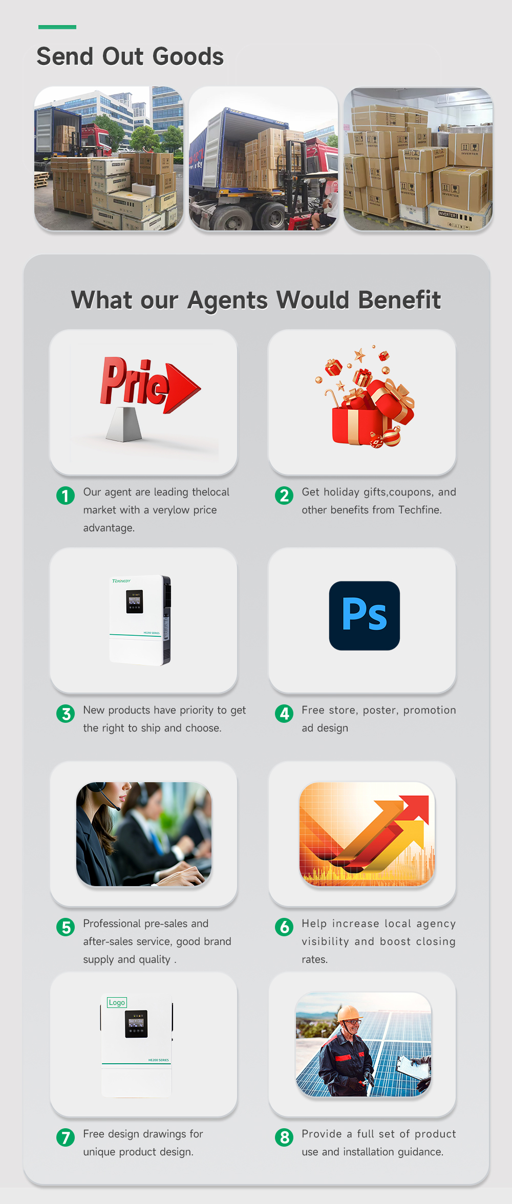 Factory production and customized services display