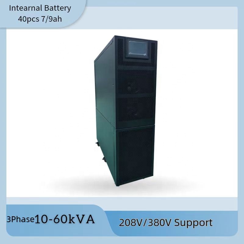 60kVA 3-Phase Online Double Conversion Tower UPS 0.9 Power Factor High Efficiency Backup Power Supply for Telecom/Data Center