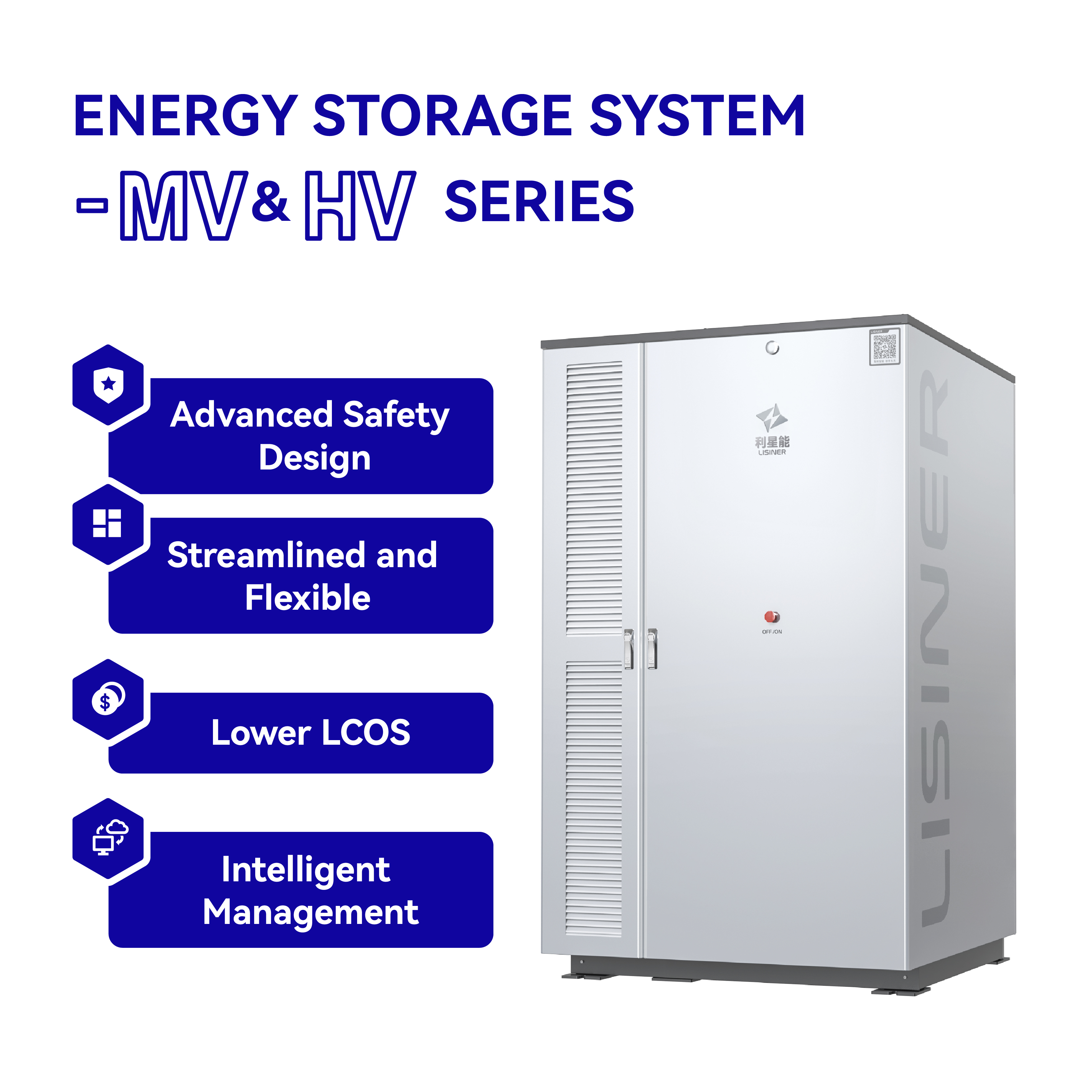 Solar Battery Energy Storage System with 372KWh/407KWh/418KWh Capacity Liquid Cooling On-Grid Connection Lifepo4 Type