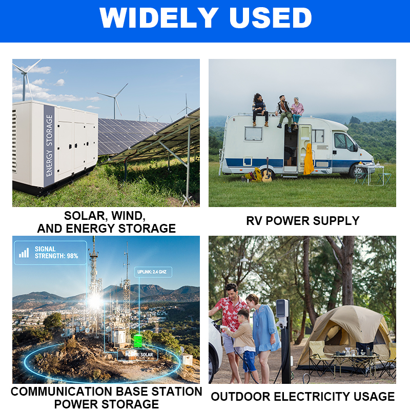 Custom 12V-72V 50Ah-314Ah Deep Cycle Energy Storage Solar RV Marine Backup Power 12V LiFePO4 Battery Pack