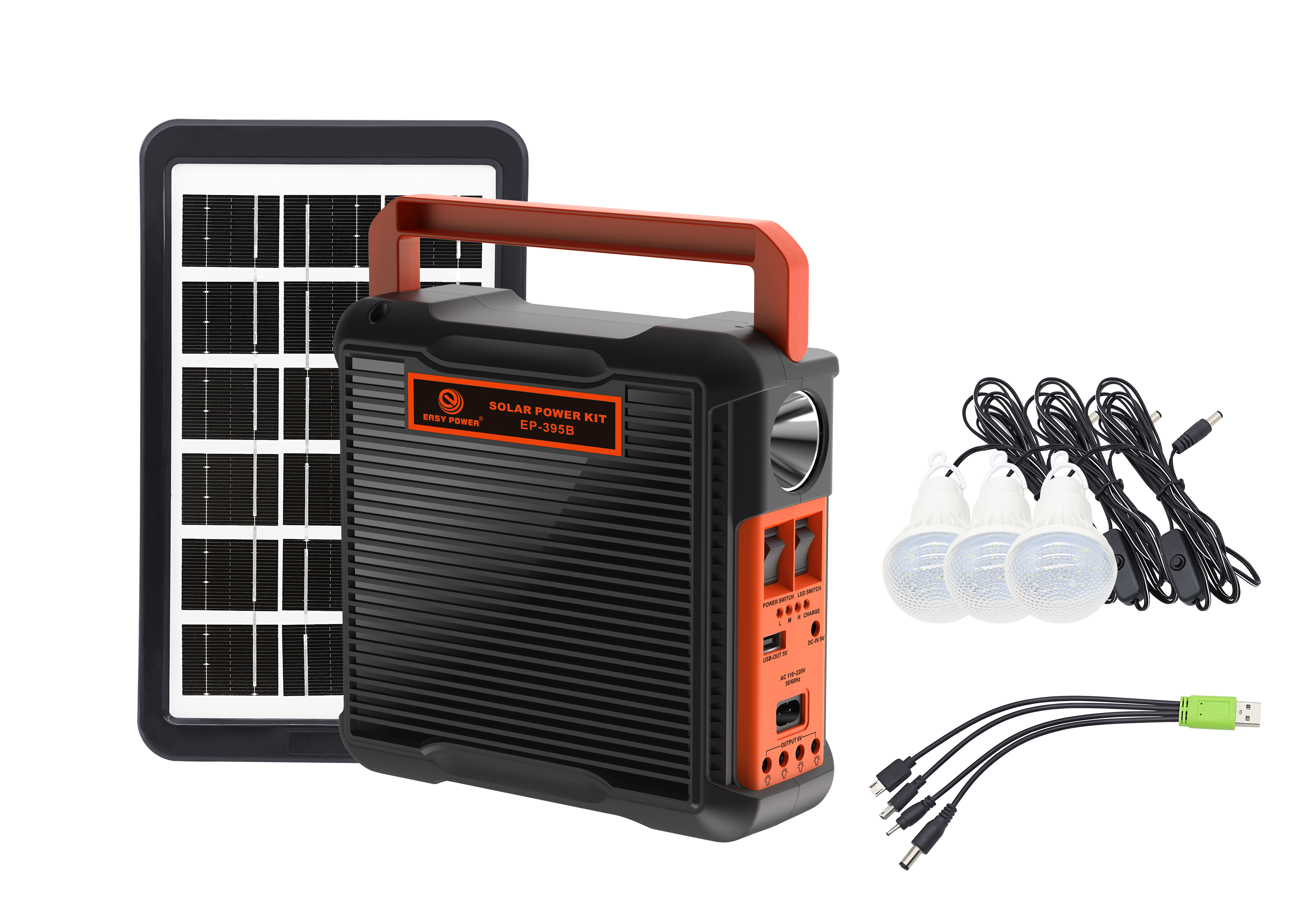Full Set Solar Energy Storage Small System Lighting Function External Light Bulb Charging PhoneLong Endurance Power Supply