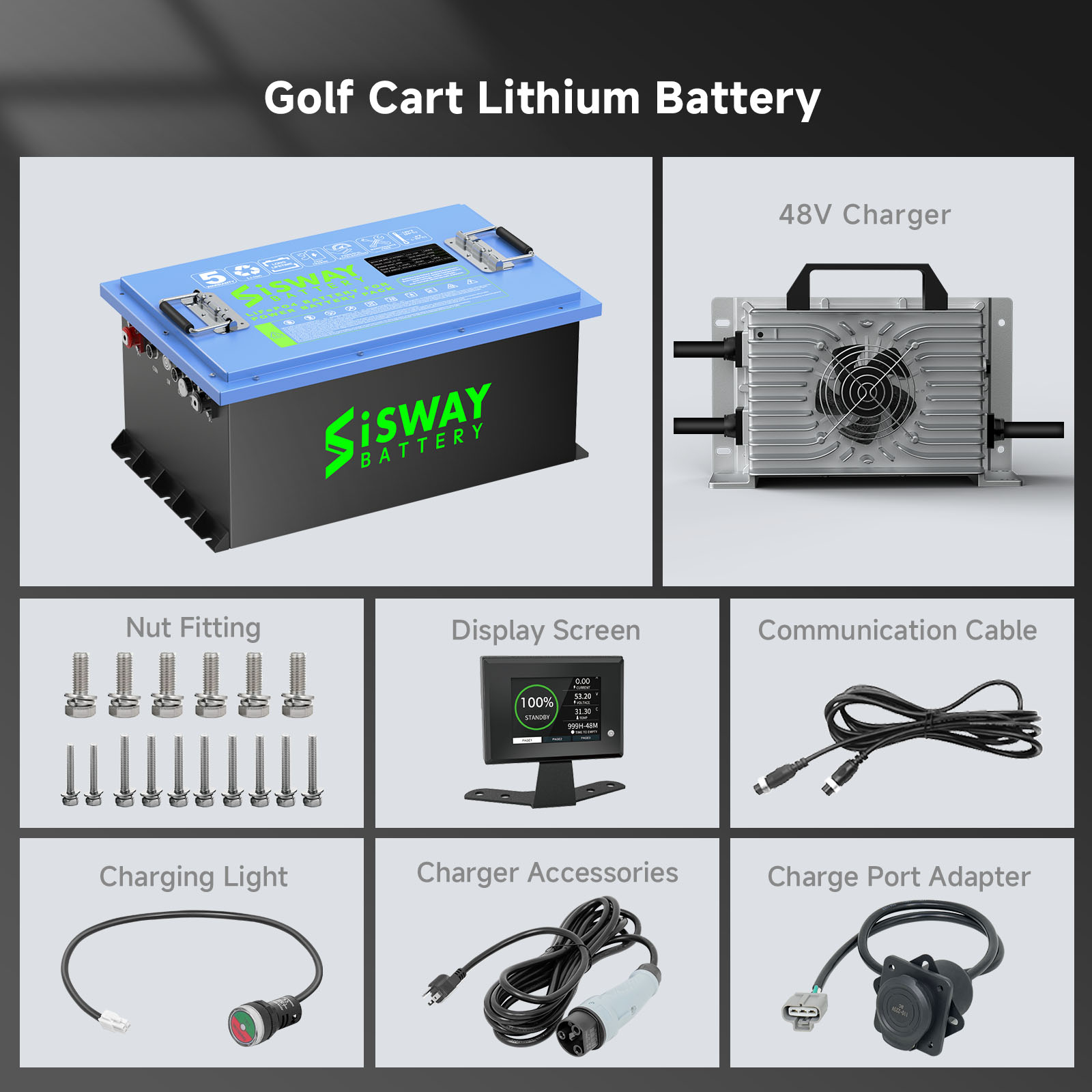 Resort Transport Vehicle Battery LiFePO4 36V 48V 72V 96V 100Ah 200Ah 300Ah 400Ah