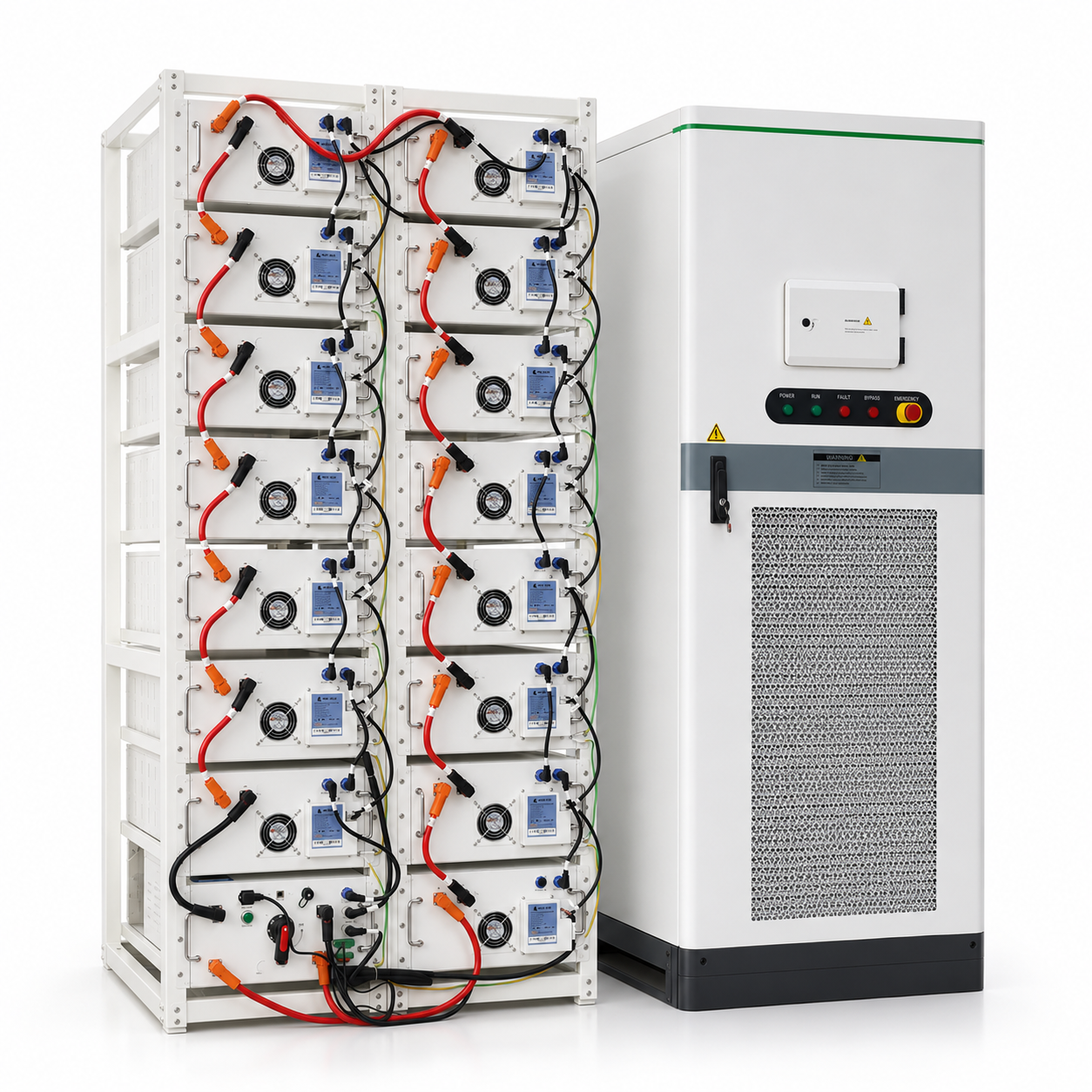100KW 215KWH Industrial Solar Energy Storage System LiFePO4 Battery Cabinet Backup Power Microgrid Solution PV PCS System