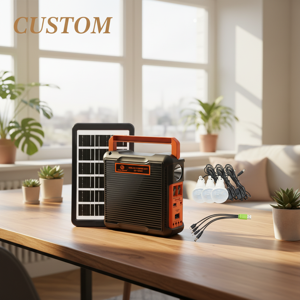 Full Set Solar Energy Storage Small System Lighting Function External Light Bulb Charging PhoneLong Endurance Power Supply