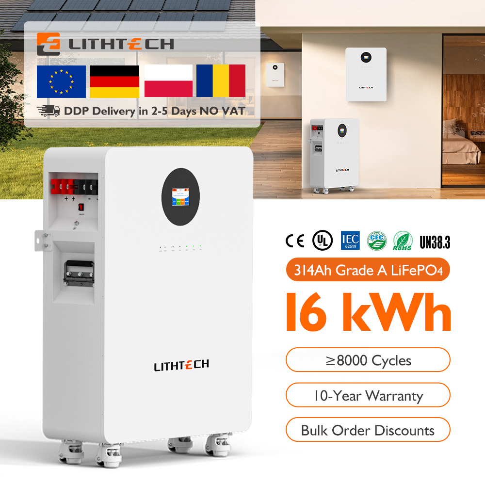 8000cycle EU LiFePo4 Inverter Battery EMS 10kw 15kw 16KW 48V 51.2v 100Ah 200Ah 314ah Home Power Wall-Mounted Lithium Ion Battery
