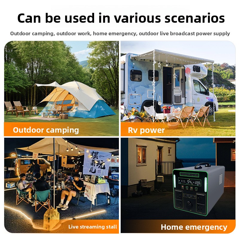 220V Outdoor Portable Power Station 10kWh Lithium-Ion Battery Overcharge/Overdischarge Protection Household Emergency Use Energy