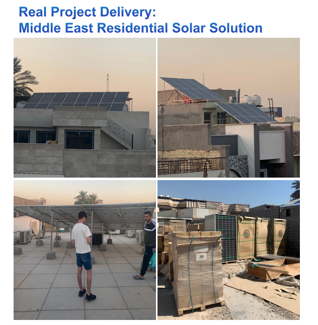 Residential Roof Top Solar Power Generator System 6KW 30KW LiFePO4 Battery Hybrid Inverter Home Energy Storage