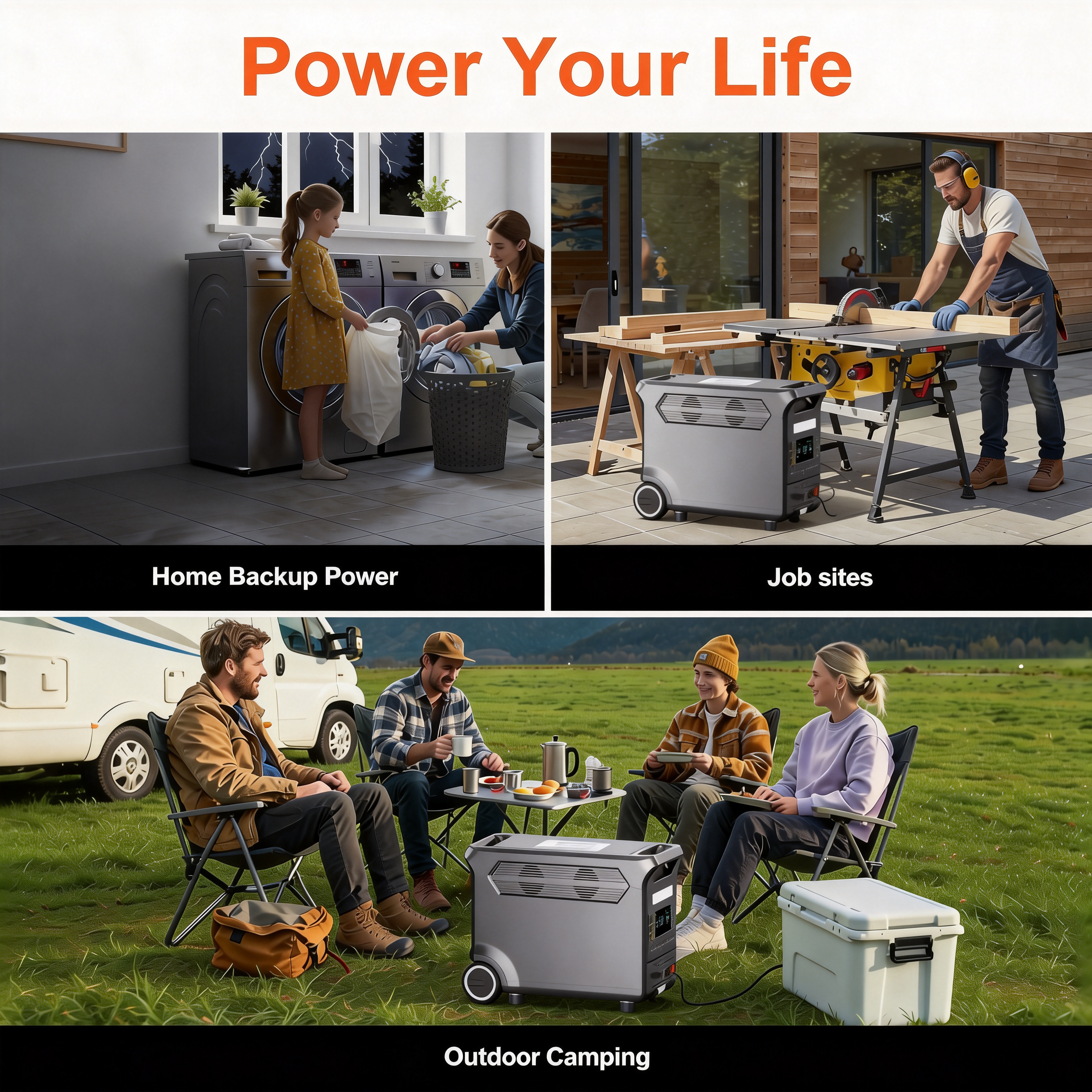 Factory Wholesale Portable 3000W Hybrid Inverter Station | 2560Wh Solar Generator with UPS, MPPT &amp; RV Port