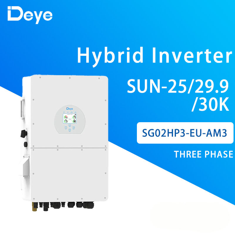 Factory Price deye Hybrid Inverter 30kw SUN-30K-SG02HP3 -EU-AM3 High Voltage 3 Phase Hybrid Solar Inverter