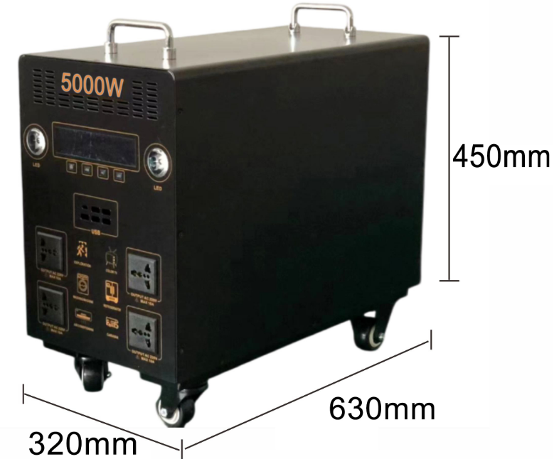 Reliable 2200W Hybrid Inverter Solar Generator with Lithium Ion Battery Jump Starter Flashlight for Home Emergency Power Car Use