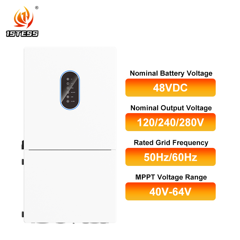 48V 5kw 6kw 7.6kw 10kw 11.4kw Split Phase Pure Sine Wave on Off Grid Hybrid Solar Inverter MPPT Generator