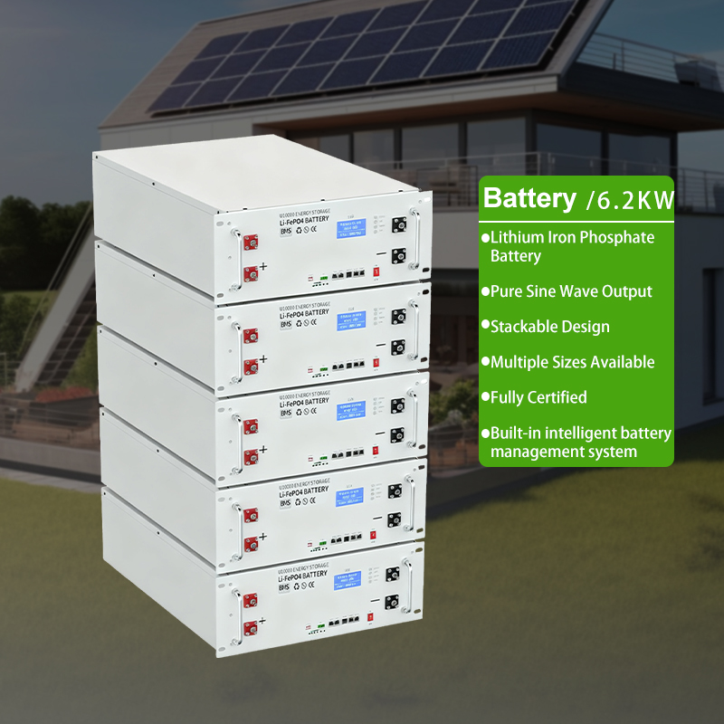 High Frequency Solar Hybrid Inverter 6kW Complete Solar Panel System 10kwh Lithium Iron Battery and Solar Panel
