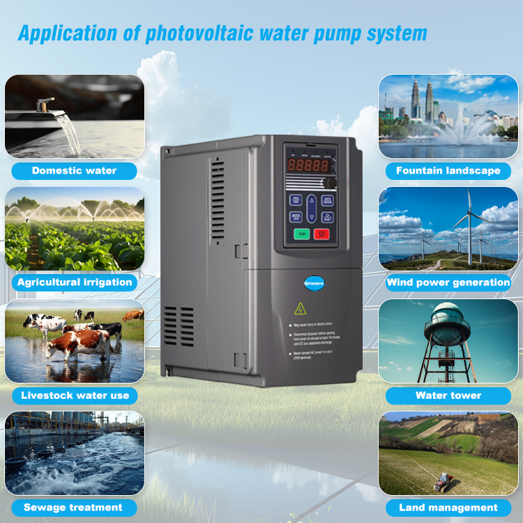 15kw Solar Pumping Inverter 3 Phase DC AC Water Pump for Farm with MPPT Control and IP20 Protection