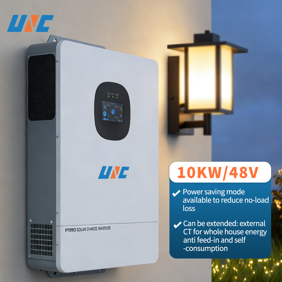 UNC 10kw 10kva 110V/220v 51.2v 48v Hybrid Inverter UL1741 Dual MPPT Split Phase Grid-connected Diesel Generator Solare Ibrido
