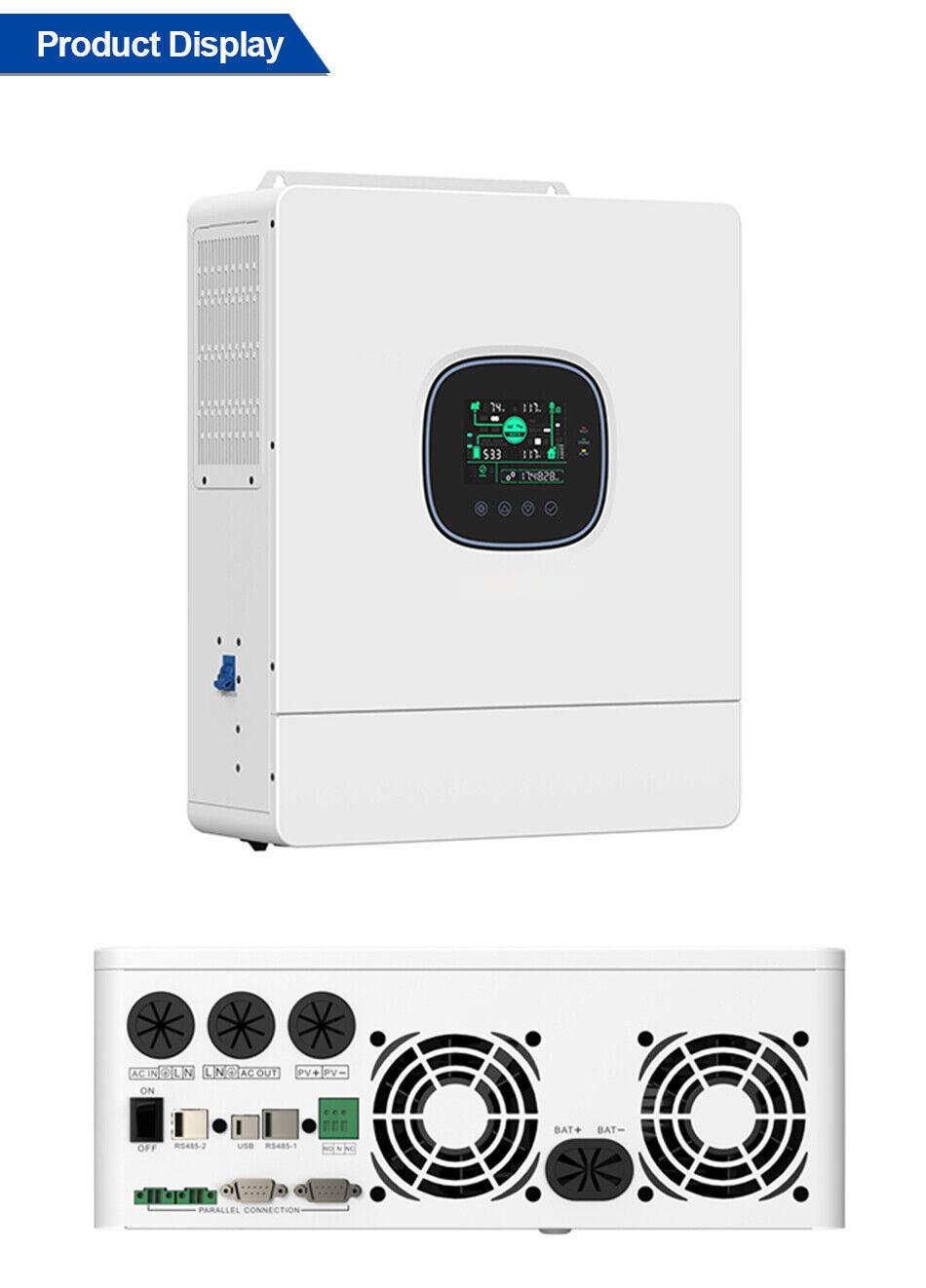 5KW MPPT Hybrid Solar Inverter Generator 110V Input 80A Current 48V DC for Home Use Single Phase WiFi 60Hz AC WiFi Parallel 6