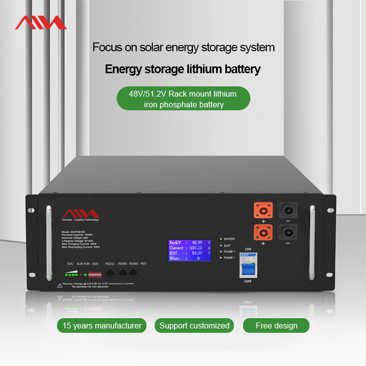 Deye12kw Hybrid Inverter High Voltage Deep Cycle BMS 48v 51.2V 200V 50kw Industrial Commercial Solar Lithium Ion Battery