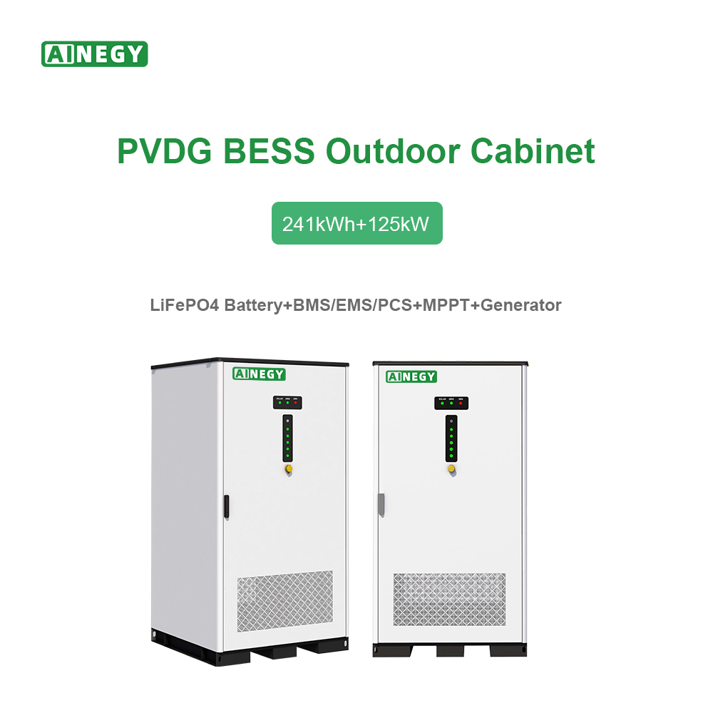 241KWh+125KW LiFePO4 All in One ESS Inverter and Lithium Battery Cabinet for Commercial and Industrial Energy Storage System