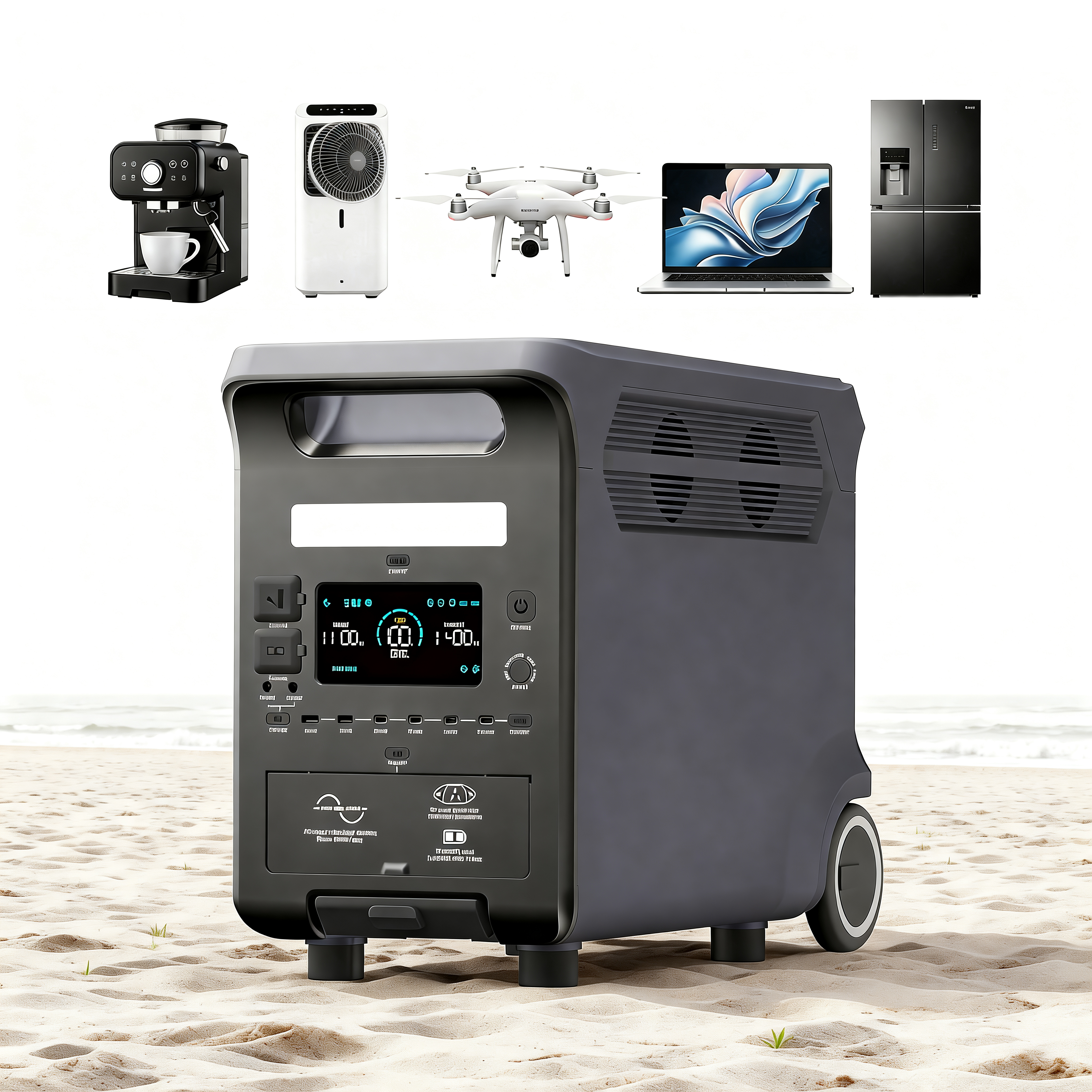 Factory Wholesale Portable 3000W Hybrid Inverter Station | 2560Wh Solar Generator with UPS, MPPT &amp; RV Port