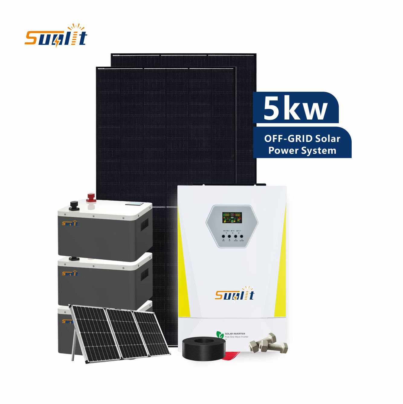 Solar Energy System Hybrid Off-grid Inverter 5kw House Solar System for Rooftop Buy Wholesale Direct From China