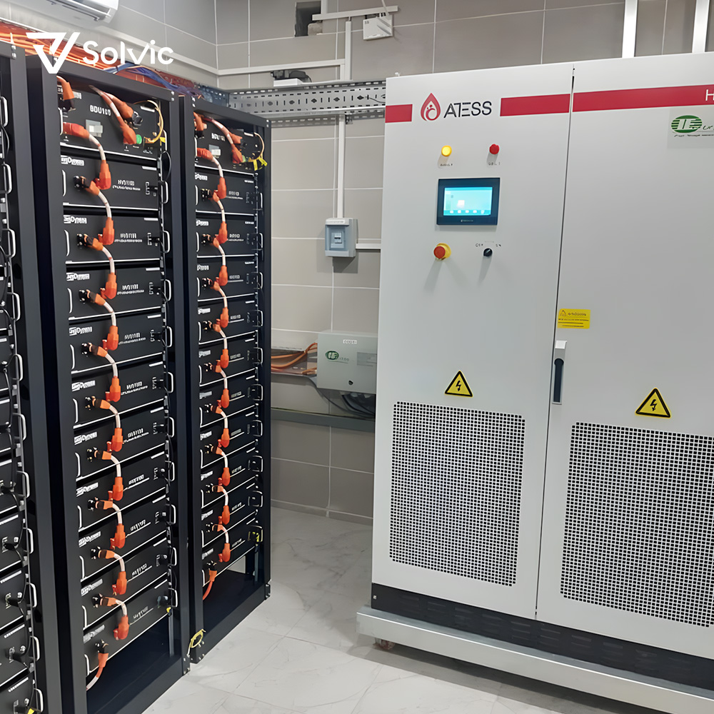 Solvic 50kW Commercial Hybrid Inverter System ATESS HPS50 400V 3 Phase High Efficiency Generator Compatible for Small Business