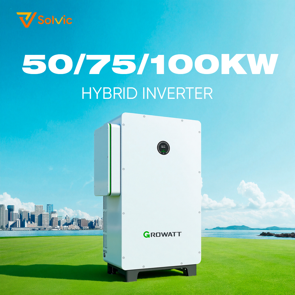 Growatt WIT 50-100K-HU Three Phase Hybrid Inverter for HV LiFePO4 Batteries with WiFi