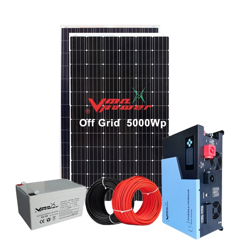 Off-grid Solar Energy System Roof Lithium Battery Stacking Aluminum Frame Intelligent Controller Inverter Inverter